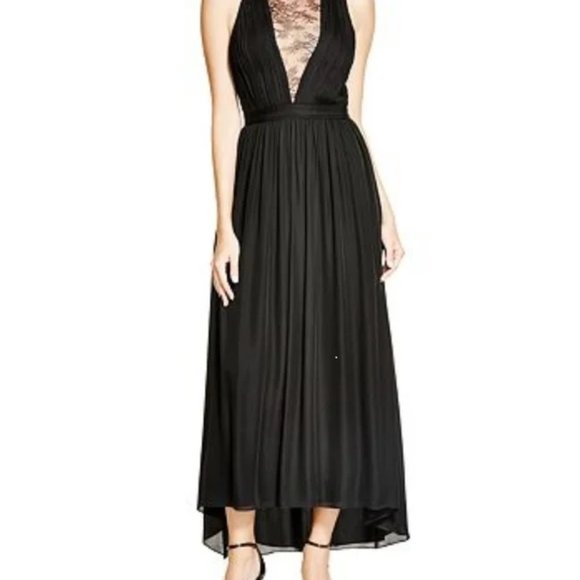 Alice + Olivia Elegant Black Lace Maxi Dress - Picture 2 of 5